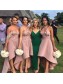 High Low Lace Bridesmaid Dresses 99601341