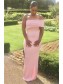 Mermaid Long Pink Bridesmaid Dresses 99601364