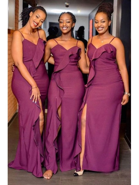 Sheath Spaghetti Straps Long Bridesmaid Dresses 99601366 Sheath Spaghetti Straps Long Bridesmaid Dresses 99601366