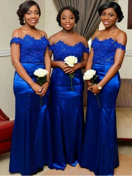 Mermaid Off-the-Shoulder Long Bridesmaid Dresses 99601371