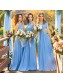 A-Line Chiffon Long Bridesmaid Dresses 99601377