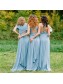 A-Line Chiffon Long Bridesmaid Dresses 99601377