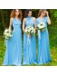 A-Line Chiffon Long Bridesmaid Dresses 99601377