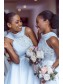 A-Line White Lace Bridesmaid Dresses 99601386