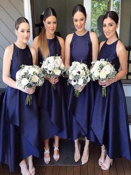 Simple Navy Blue Bridesmaid Dresses 99601408