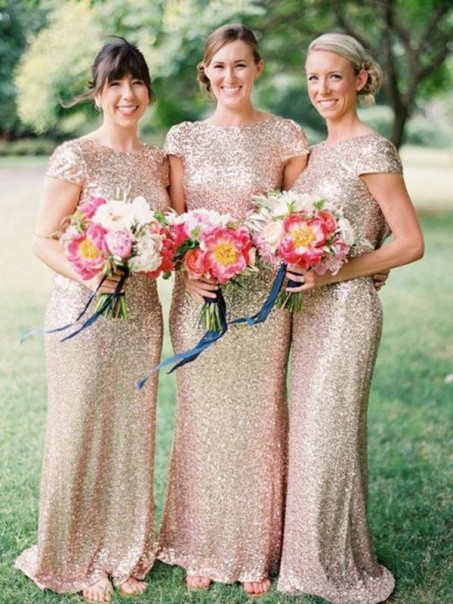 Long Sequins Floor Length Bridesmaid Dresses 99601411