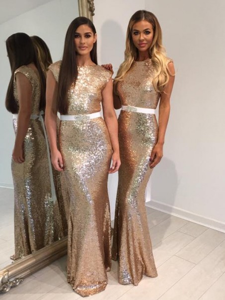 Memraid Sequins Long Floor Length Bridesmaid Dresses 99601413