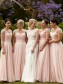 A-Line Lace and Chiffon Floor Length Bridesmaid Dresses 99601420