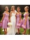 A-Line Off-the-Shoulder Knee Length Bridesmaid Dresses 99601459