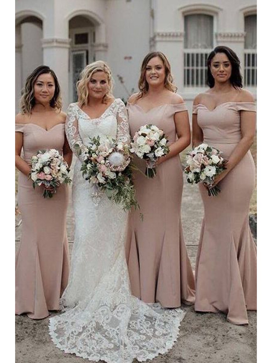 One Shoulder Mermaid Floor Length Bridesmaid Dresses, Simple Long Bridesmaid Dresses UQ2380 main image 1