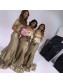 Mermaid Sequins Off-the-Shoulder Long Floor Length Bridesmaid Dresses 99601465