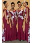 Mermaid Off-the-Shoulder Lace Floor Length Bridesmaid Dresses 99601477