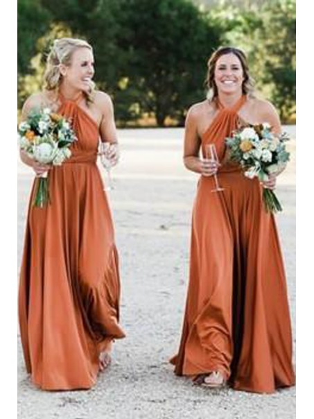 A-Line Long Floor Length Bridesmaid Dresses 99601485