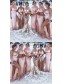 Sexy High Slit Spaghetti Straps Floor Length Bridesmaid Dresses 99601486
