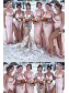 Sexy High Slit Spaghetti Straps Floor Length Bridesmaid Dresses 99601486