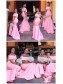 Mermaid Off-the-Shoulder Long Pink Plus Size Floor Length Bridesmaid Dresses 99601487