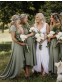 Simple V-Neck Bridesmaid Dresses 99601491