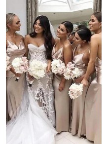 Simple Spaghetti Straps Floor Length Bridesmaid Dresses 99601492 Simple Spaghetti Straps Floor Length Bridesmaid Dresses 99601492