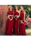 A-Line Long Chiffon Floor Length Bridesmaid Dresses 99601501