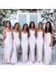 Sheath Spaghetti Straps Floor Length Bridesmaid Dresses 99601505