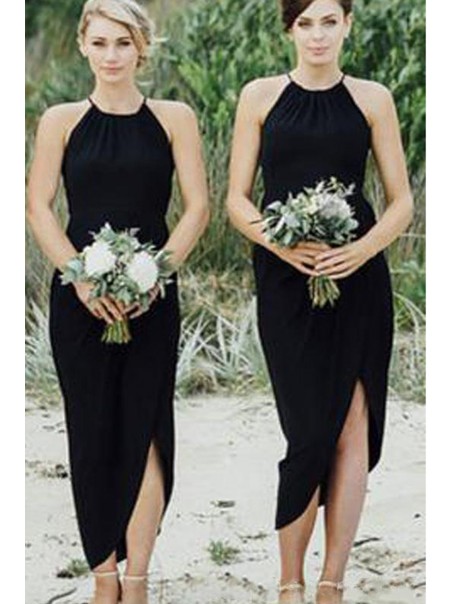 Sheath Black Bridesmaid Dresses 99601507