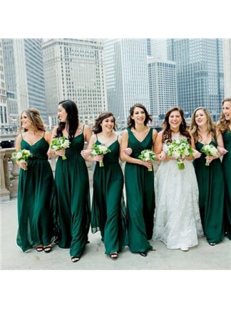 A-Line Long Chiffon Floor Length Bridesmaid Dresses 99601509