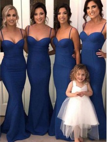 Mermaid Spaghetti Straps Long Floor Length Bridesmaid Dresses 99601524 Mermaid Spaghetti Straps Long Floor Length Bridesmaid Dresses 99601524