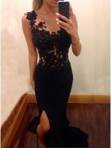 Long Black Lace Prom Evening Formal Dresses 99602004 Long Black Lace Prom Evening Formal Dresses 99602004