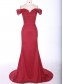 Trumpet/Mermaid Off-the-Shoulder Long Black Lace Prom Evening Formal Dresses 99602008