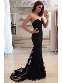 Trumpet/Mermaid Sweetheart Long Black Prom Evening Formal Dresses 99602011 Trumpet/Mermaid Sweetheart Long Black Prom Evening Formal Dresses 99602011