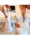 Sexy Trumpet/Mermaid Lace Long White See Through Prom Evening Formal Dresses 99602016