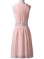 Short Pink Beaded Bridesmaid Prom Evening Formal Dresses 99602021 Short Pink Beaded Bridesmaid Prom Evening Formal Dresses 99602021