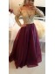 A-Line Off-the-Shoulder Long Sleeves Gold Lace Prom Evening Formal Dresses 99602025