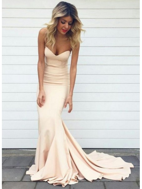 Trumpet/Mermaid Sweetheart Long Prom Evening Formal Dresses 99602026