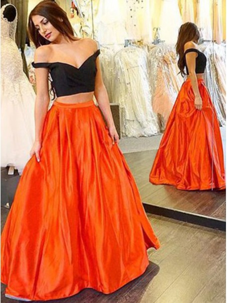 Two Pieces Off-the-Shoulder Prom Evening Formal Dresses 99602028