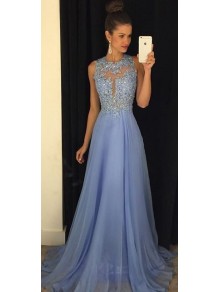 Beaded Chiffon Lace Long Prom Evening Formal Dresses 99602034