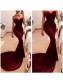 Trumpet/Mermaid Sweetheart Long Red Prom Evening Formal Dresses 99602036