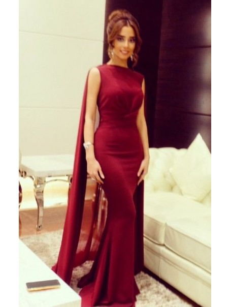 Trumpet/Mermaid Long Red Prom Evening Formal Dresses 99602041