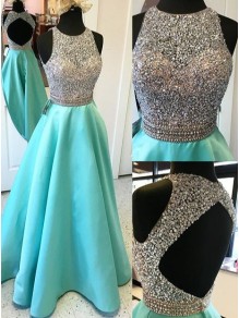A-Line Sequins Keyhole Back Long Prom Evening Formal Dresses 99602051