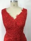 Long Red Lace Low V-Back Prom Evening Formal Dresses 99602070