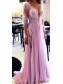 Sexy Long Sleeves Lilac Lace Appliques Chiffon See Through Prom Evening Formal Dresses 99602071