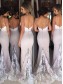 Trumpet/Mermaid Spaghetti Straps Lace Long Prom Evening Formal Bridesmaid Dresses 99602079