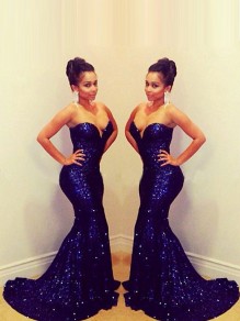 Sexy Sweetheart Long Blue Sequins Prom Evening Formal Dresses 99602092 Sexy Sweetheart Long Blue Sequins Prom Evening Formal Dresses 99602092