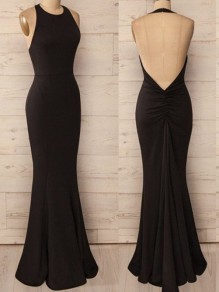 Long Black Halter Mermaid Prom Formal Evening Party Dresses 996021008 Long Black Halter Mermaid Prom Formal Evening Party Dresses 996021008