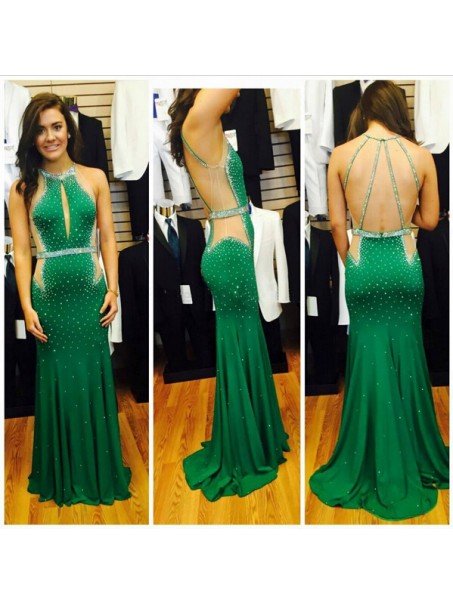 Long Green Beaded Mermaid Prom Formal Evening Party Dresses 996021011 Long Green Beaded Mermaid Prom Formal Evening Party Dresses 996021011
