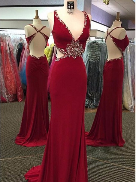 Beaded Mermaid Long Prom Formal Evening Party Dresses 996021016