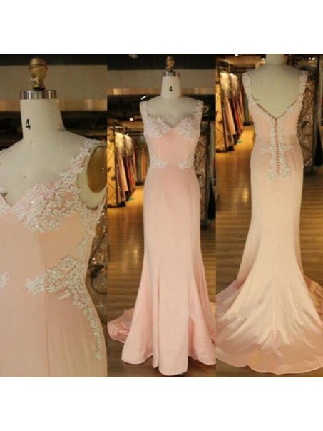 Mermaid Lace Appliques Long Prom Formal Evening Party Dresses 996021021