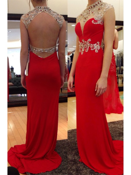 Long Red Beaded Prom Formal Evening Party Dresses 996021022 Long Red Beaded Prom Formal Evening Party Dresses 996021022