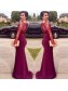 Trumpet/Mermaid Long Sleeves Red Lace Prom Evening Formal Dresses 99602104