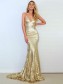 Mermaid Sequins V-Neck Long Prom Formal Evening Party Dresses 996021053